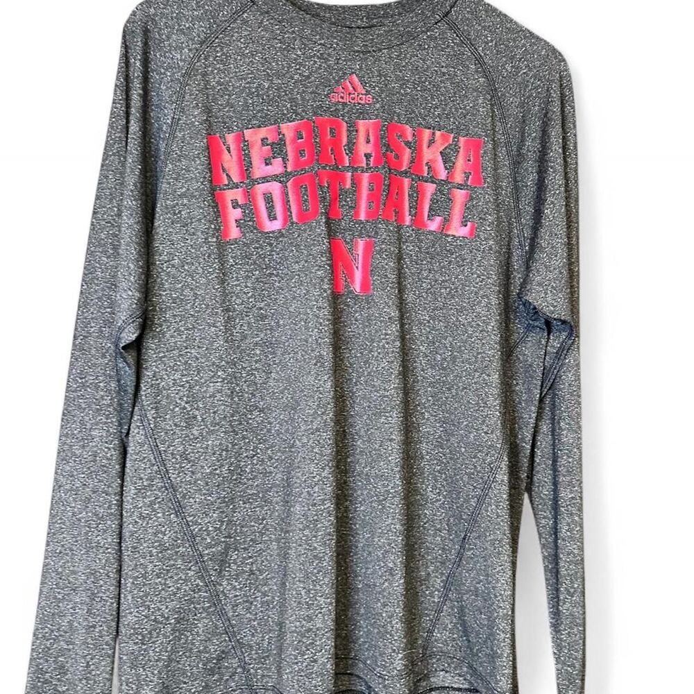 Nebraska Football Long Sleeve Dry fit Adidas
